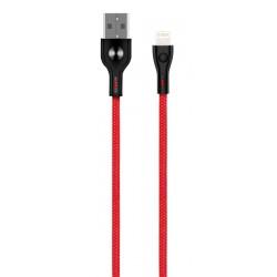 POWERTECH Καλώδιο USB σε Lightning eco pvc PTR-0007, copper, 1m, κόκκινο