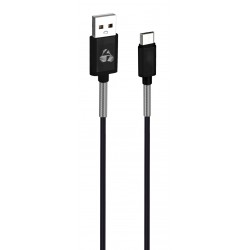 POWERTECH Καλώδιο USB σε Micro USB flex alu PTR-0017, copper, 1m, μαύρο