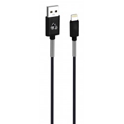 POWERTECH Καλώδιο USB σε Lightning flex alu PTR-0020, copper, 1m, μαύρο