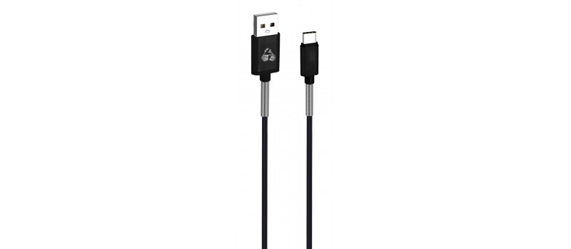 POWERTECH Καλώδιο USB σε Type-C flex alu PTR-0023, copper, 1m, μαύρο