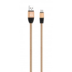 POWERTECH Καλώδιο USB σε Micro USB eco flat PTR-0033 copper, 1m, χρυσό