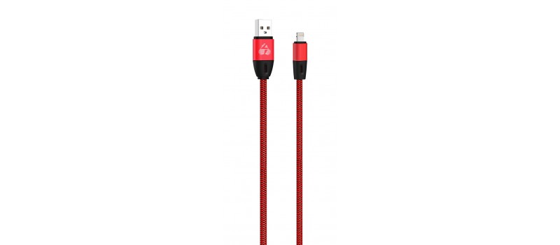 POWERTECH Καλώδιο USB σε Lightning eco flat PTR-0036 copper 1m, κόκκινο