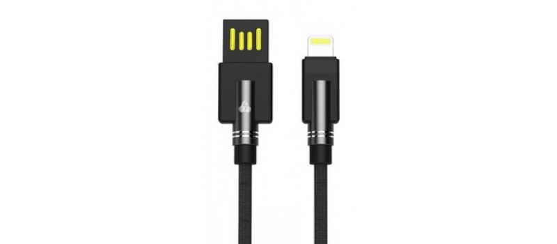 POWERTECH Καλώδιο USB σε Lightning dual ele PTR-0063 copper, 1m, μαύρο