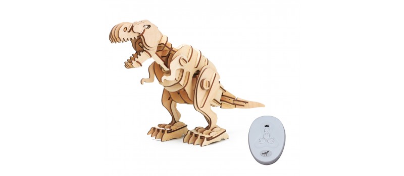 ROKR Ξύλινο 3D πάζλ δεινόσαυρος T-Rex RBT-D200, με κίνηση & ήχο, 102τμχ