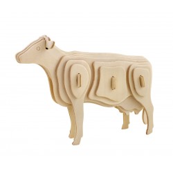ROWOOD Ξύλινο 3D πάζλ αγελάδα JP251, 23τμχ