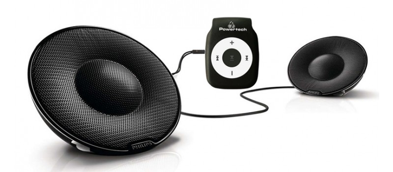 POWERTECH MP3 Player με Philips φορητά παθητικά ηχεία SBP1120, μαύρο