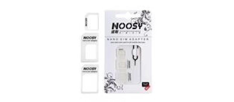 NOOSY Nano SIM & Micro SIM Adapter Set, λευκό