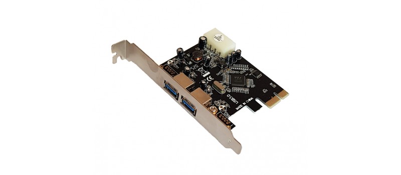 POWERTECH Κάρτα Επέκτασης PCI-e to USB 3.0, 2 ports, Chipset VL805