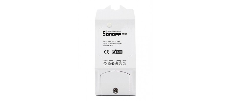 SONOFF Smart Διακόπτης TH16, υγρασίας - θερμοκρασίας, 16A, WiFi, λευκό