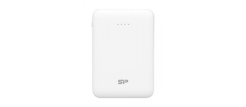 SILICON POWER Power Bank C50 5000mAh, 2x USB Output, White
