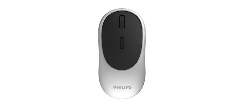 PHILIPS ασύρματο ποντίκι SPK7413 2000DPI, 4 πλήκτρα, 450mAh, μαύρο-ασημί
