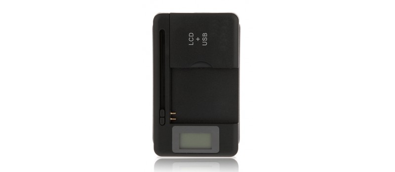 POWERTECH Φορτιστής Μπαταρίας smartphones SS-8, LCD Οθόνη, USB, Black