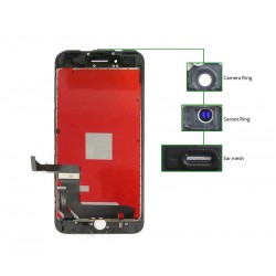TIANMA High Copy LCD για iPhone 7G, Camera-Sensor ring, ear mesh, Black