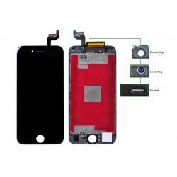TIANMA High Copy LCD iPhone 6S, Camera-Sensor ring, ear mesh, Black