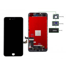TIANMA High Copy LCD iPhone 8 Plus, Camera-Sensor ring, ear mesh, Black