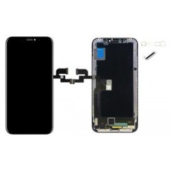 LCD για iPhone X με Camera ring, ear mesh, frame, μαύρη