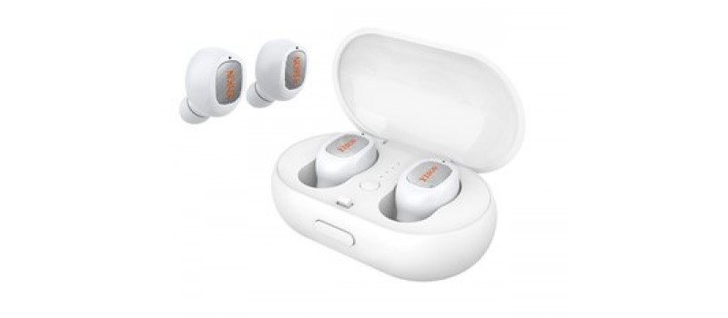YISON bluetooth headset TWS-T1-WH true wireless, με θήκη φόρτισης, λευκό