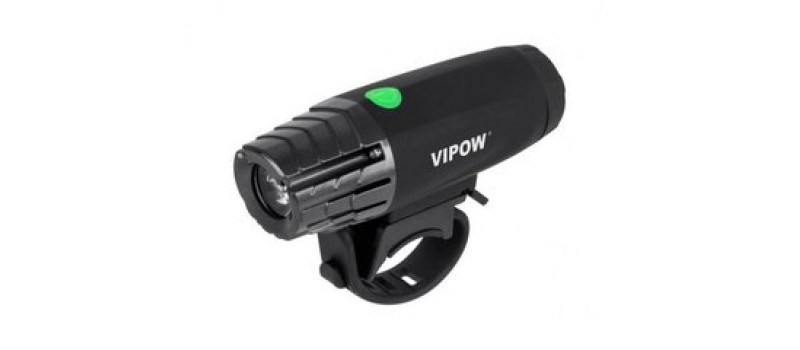 VIPOW εμπρόσθιο φως ποδηλάτου URZ0915, 3W, Toshiba LED, μαύρο