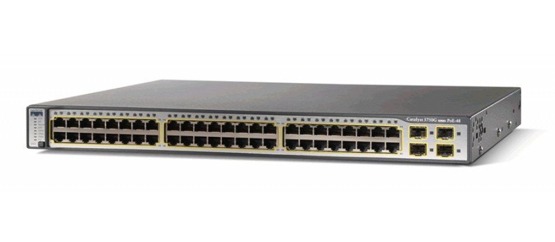 CISCO used Catalyst C3750-48PS, Switch, 48 ports, Managed