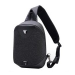 ARCTIC HUNTER τσάντα Crossbody XB0049-BK, αδιάβροχη, USB, μαύρη